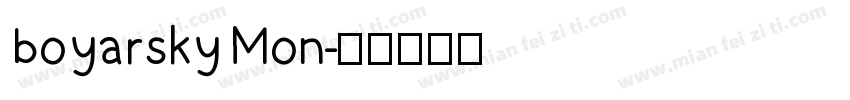 boyarsky Mon字体转换